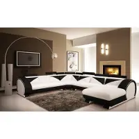 AEA Ledersofa XXL mit USB Wohnlandschaft Ledercouch Big Sofa Couch Ecksofa Polster