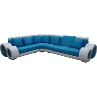 AEA Design Leder Polster XXL Sitz Zimmer Eck Wohn Sofa + USB Designer Garnitur Sofas