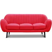 AEA Canapé 3 places rembourré Design Canapé 3 places Chambre Rouge Luxe Canapés