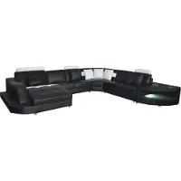 AEA Canapés en cuir Canapé d'angle Design Canapé en U L6015 + table