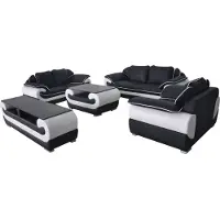 AEA Sofagarnitur 5 tlg. rtv Couch Tisch 321 Sitz Garnitur Moderne Sessel Sofa + USB