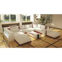 AEA Sofa Couch Ecksofa Valentin U-Form Luxus Designersofa Ledercouch LED Leder Modern