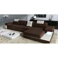 AEA Design Ledersofa Sofa mit USB Polster Wohnlandschaft Eck Garnitur Ecke Tachau