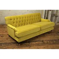 AEA Chesterfield Gelb Couch Sofa Polster 3 Sitzer Couchen Sitz Garnitur Sofas
