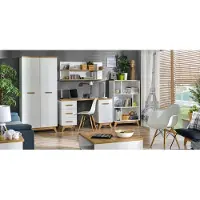 AEA 4pcs. bureau ensemble mobilier bureau table commode armoire étagère complète