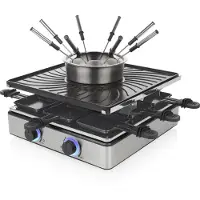 Princess Appareil à raclette et fondue, 31 x 31 cm, 1 700 W, 1,3 L