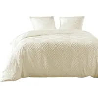 Douceur d'intérieur Parure de lit - - Heltie - Microfibre - 240x220cm - Ecru