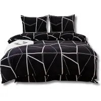 Łóżkoholicy Lozkoholicy Parure de Lit Peluche Polaire Hiver 220x200 Noir