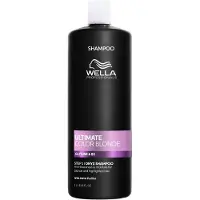 Wella Ultimate Color Blonde Shampoo shampoing neutralisant les reflets jaunes pour les cheveux avec décoloration ou balayage 1000 ml