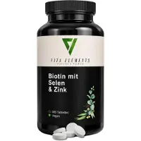 IK-Handelsgruppe Vita Elements Complexe Biotine Sélénium Zinc 365 Comprimés Peau Cheveux Ongles Complément Alimentaire