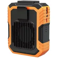 Generique Mini ventilateur portable IFMF-09 4000mAh clip ceinture, LED &amp; résistant - Orange