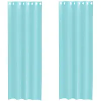 vidaXL Voile Rideaux avec oeillets 2 pcs. Turquoise