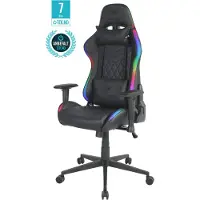 Deltaco GAM-080 Chaise de jeu en similicuir avec LED RGB noir