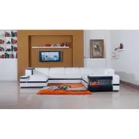 AEA Canapé design Canapé d'angle avec pouf Coussin Salon en forme de U