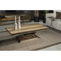 AEA Colonnes Table basse Table marron Salon Tables d'appoint Table basse en bois