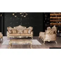 AEA Ensemble de canapé 3+3 places Canapé Fauteuil Canapés Relax Luxe Set Salon Baroque 2pcs