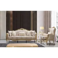 AEA Ensemble de canapés 3+1 Canapé Fauteuil Salon Luxe Sof Set Textile Nouveau