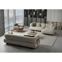 AEA Multifunktionale Sofagarnitur: Dreisitzer-Sofa, Ecksofa und stilvoller Sessel