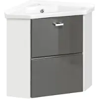 AEA Lavabo d'angle lavabo avec meuble sous lavabo 40 cm angle lavabo céramique
