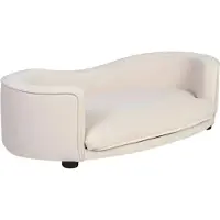 AEA Grand lit pour chien Blanc Chien Rembourrage Textile Canapé pour chien Meubles Tissus Canapés Nouveau