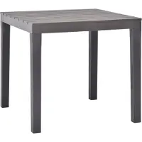 vidaXL Table de jardin en plastique "Poley" de couleur moka. Dimensions (L/l/H) 78x78x72 cm