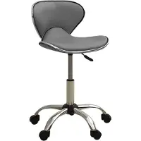 vidaXL Chaise de bureau "Alpen" en similicuir gris. Dimensions (L/H/P) 46x83x48 cm
