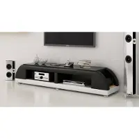 AEA RTV TV SIDEBOARD LEDER GLAS TISCH FERNSEH SCHRANK TISCH DESIGNER LOWBOARD Mo.A
