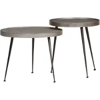 vidaXL Table basse 2 pièces argenté Bois composite