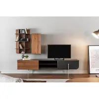 AEA Rtv Lowboard tv Ständer Regale Sideboard Holz Modern Braun Wohnzimmer