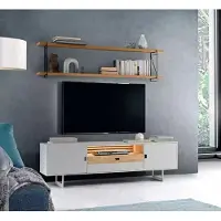 AEA Wohnwand TV Wand Holz Modern Stil Regal Wohnzimmer Möbel rtv tv Ständer