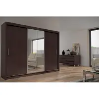 AEA Miroir Armoire Chambre à coucher Portes suspendues 250cm Armoires à vêtements Portes coulissantes