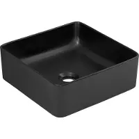 AEA Waschtisch Schwarzer Aufsatz Tisch Platte Waschbecken Becken Aufsetzen Keramik
