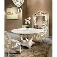 AEA Design Rund Tisch 4x Sessel Stühle Ess Zimmer Sitz Polster Runde Tische Garnitur