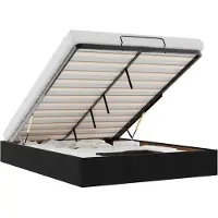 vidaXL Ottoman-lit sans matelas noir 140x190 cm velours