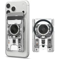 Spigen - Portefeuille magnétique MagSafe Ultra Hybrid (AFA11403) - Rangement intelligent pour 3 cartes -, Téléphone portable : accessoires, Blanc, Noir
