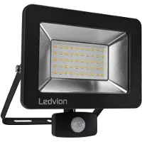 LEDVION Projecteur LED avec detecteur 50W IP44 4000K