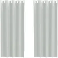 vidaXL Voile Rideaux avec oeillets 2 pcs. Gris clair 140x245 cm