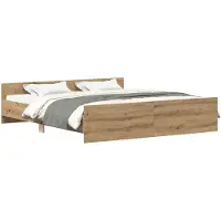 vidaXL Cadre de lit sans matelas Chêne Artisan 160x200cm bois composite
