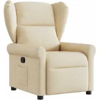 vidaXL Fauteuil relax Tissu Crème