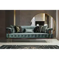 AEA Canapé 3 places Canapé design Canapé 3 places luxe métal avec textile
