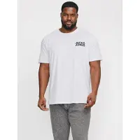Jack & Jones Plus T-Shirt 'JJECorp' noir / blanc