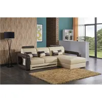 AEA Canapé d'angle L Form Canapé Coussin Garniture Salon Canapé en cuir Canapés en cuir