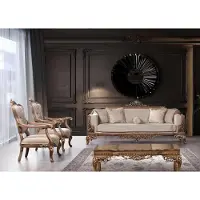 AEA Ensemble Canapé Fauteuil Ensemble Canapé 3+1+1 places Luxe Groupe Baroque Rococo Meubles
