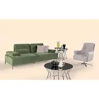 AEA Salon vert et blanc Garniture rembourrée Canapé 3 places Fauteuil de luxe Canapé