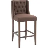 BellaFurn Tabouret de bar élégamment rembourré - Design raffiné - Grand confort d'assise - Lush Counter Stool | Couleur : brun | Couleur du tissu : antique-sombre
