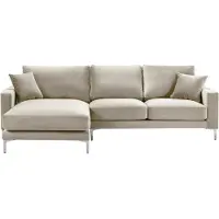 AEA Loft Sofa Luxus Eckcouch Möbel Eckgarnitur Samt Couchen sofas beige Wohnzimmer