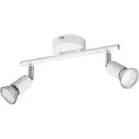 TRIO Spot PARIS blanc 2xGU10x35W en métal, dimensions : 13,5 x 25 x 8 cm, IP20, RL