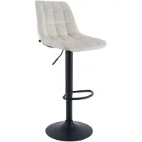 BellaFurn Tabouret de bar Mapun – Tabouret de bar pivotant à 360° | Couleur : Crème | Dimensions : 44 x 50 x 108 cm