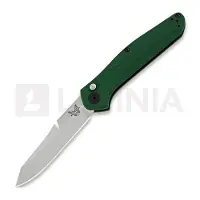 Benchmade Couteau pliant Auto Osborne, satin, green aluminum