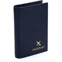 INF Étui de passeport mince de luxe Black